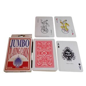 Jumbo Playing Cards Complete James Alex Large Print 3.25" X 4.75" Complete Deck